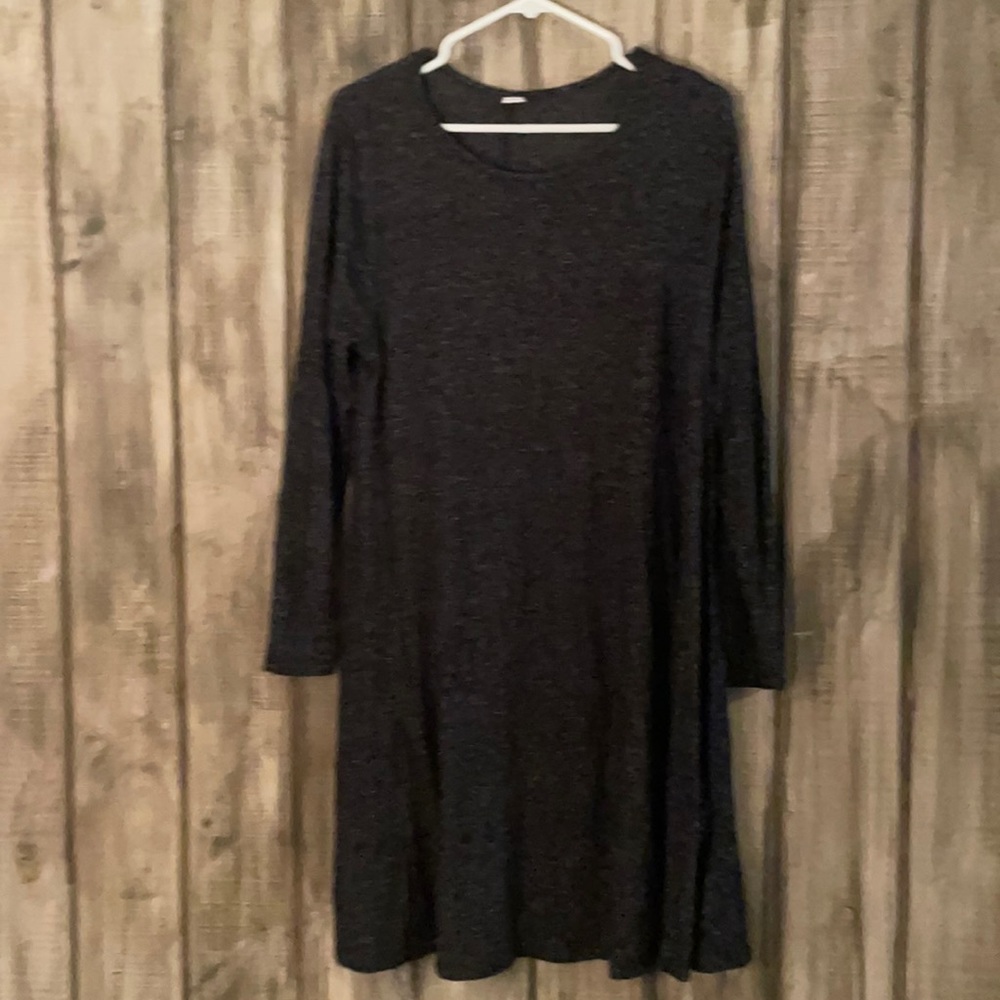 Old Navy large heather gray long sleeve dress